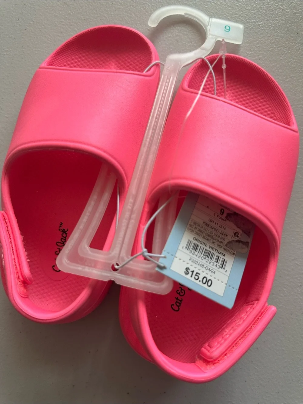 Cat & Jack Hot Pink Slide Sandals for Kids